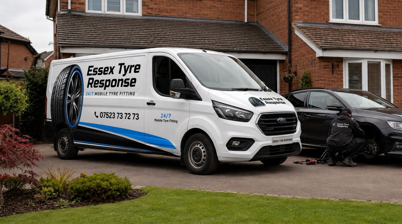 Essex Tyre Response mobile tyre fitting van at a customer's home